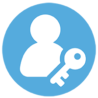 Key Worker - person with a key icon